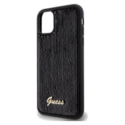 Guess GUHCN61PSFDGSK Sequin Script Metal Hardcase for iPhone 11 / Xr 6.1" / black