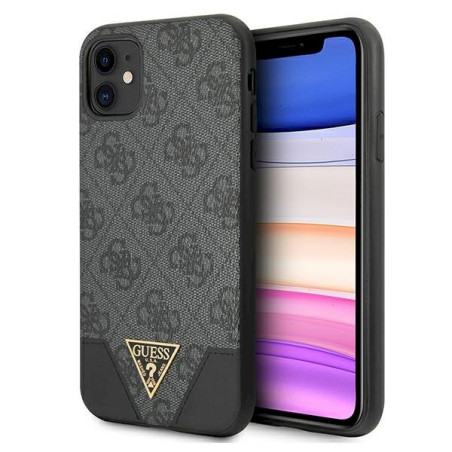 Guess GUHCN61PU4GHBK Hardcase 4G Triangle Collection for iPhone 11 6,1" / Xr / grey