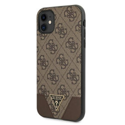 Guess GUHCN61PU4GHBR Hardcase 4G Triangle Collection for iPhone 11 6,1" / Xr 6,1" / brown