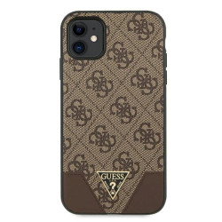 Guess GUHCN61PU4GHBR Hardcase 4G Triangle Collection for iPhone 11 6,1" / Xr 6,1" / brown