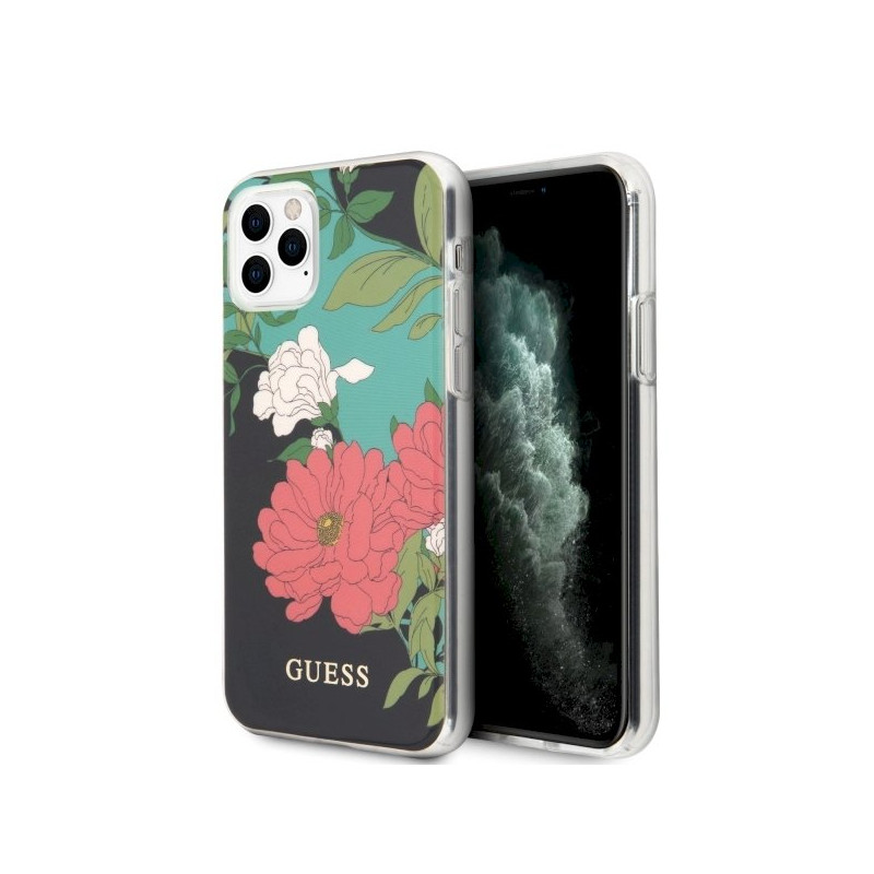 Guess GUHCN65IMLFL01 N°1 Flower Collection Case for iPhone 11 Pro Max / black