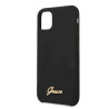 Guess GUHCN65LSLMGBK Silicone Vintage Gold Logo Hardcase for iPhone 11 Pro Max / black