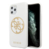 Guess GUHCN65TPUWHGLG Glitter 4G Circle Logo Hard Case for iPhone 11 Pro Max / white