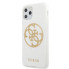Guess GUHCN65TPUWHGLG Glitter 4G Circle Logo Hard Case for iPhone 11 Pro Max / white
