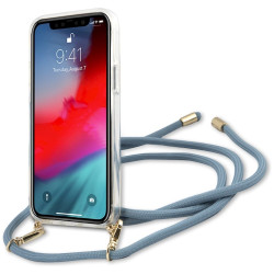 Guess GUHCP12LCRTVSBL Hardcase Script Vintage for iPhone 12 Pro Max 6.7" / blue