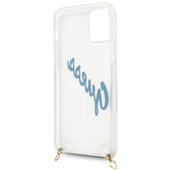 Guess GUHCP12LCRTVSBL Hardcase Script Vintage for iPhone 12 Pro Max 6.7" / blue