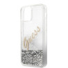 Guess GUHCP12LGLVSSI Glitter Vintage Script Hardcase for iPhone 12 Pro Max 6,7" / silver