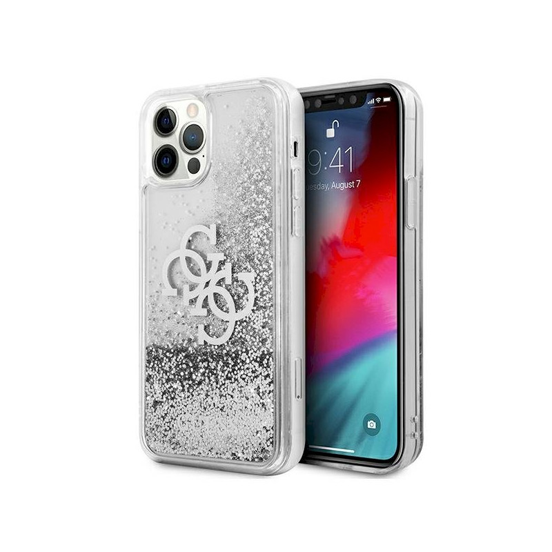 Guess GUHCP12LLG4GSI Hardcase 4G Big Liquid Glitter for iPhone 12 Pro Max 6,7" / silver