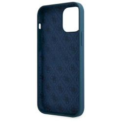 Guess GUHCP12LLSLMGBL Metal Logo Script hardcase for iPhone 12 Pro Max 6,7" / blue