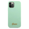 Guess GUHCP12LLSLMGGN Metal Logo Script Hardcase for iPhone 12 Pro Max 6,7" / green