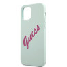 Guess GUHCP12LLSVSBF Silicone Vintage Hardcase for iPhone 12 Pro Max 6,7" / blue fuschia