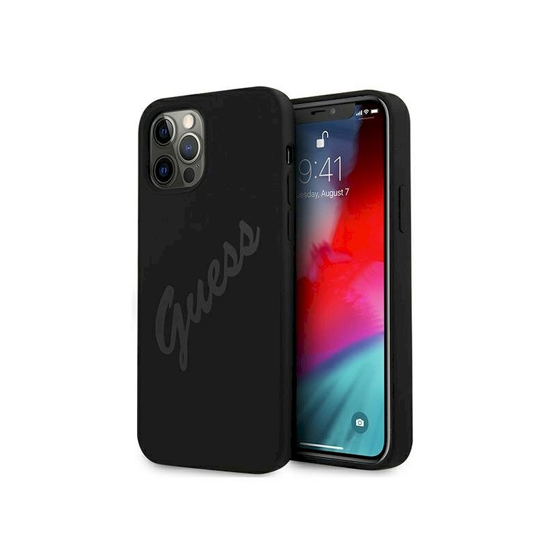 Guess GUHCP12LLSVSBK Script Vintage hardcase for iPhone 12 Pro Max 6,7" / black