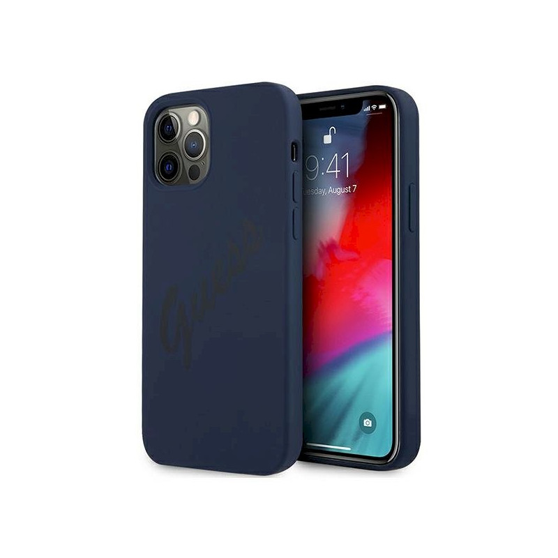 Guess GUHCP12LLSVSBL Script Vintage Hardcase for iPhone 12 Pro Max 6,7" / blue