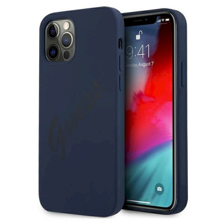 Guess GUHCP12LLSVSBL Script Vintage Hardcase for iPhone 12 Pro Max 6,7" / blue
