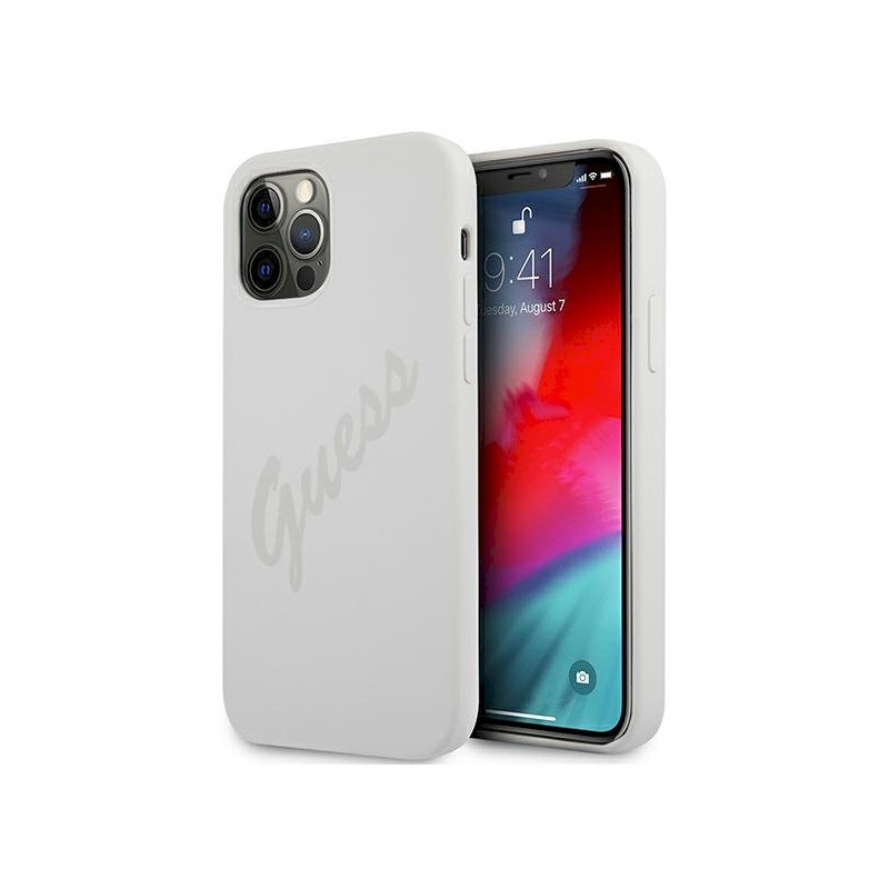 Guess GUHCP12LLSVSCR Script Vintage hardcase for iPhone 12 Pro Max 6,7" / cream