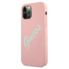Guess GUHCP12LLSVSPG Silicone Vintage Hardcase for iPhone 12 Pro Max 6.7" / green pink