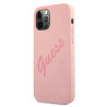 Guess GUHCP12LLSVSPI Script Vintage hardcase for iPhone 12 Pro Max 6,7" / pink