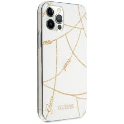 Guess GUHCP12LPCUCHWH Gold Chain Collection Hardcase for iPhone 12 Pro Max 6,7" / white
