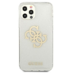 Guess GUHCP12LPCUGL4GTR Glitter 4G Big Logo Hard Case for iPhone 12 Pro Max 6,7"