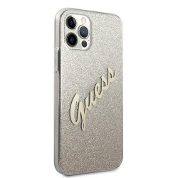 Guess GUHCP12LPCUGLSGO Glitter Gradient Script Hardcase for iPhone 12 Pro Max 6,7" / gold