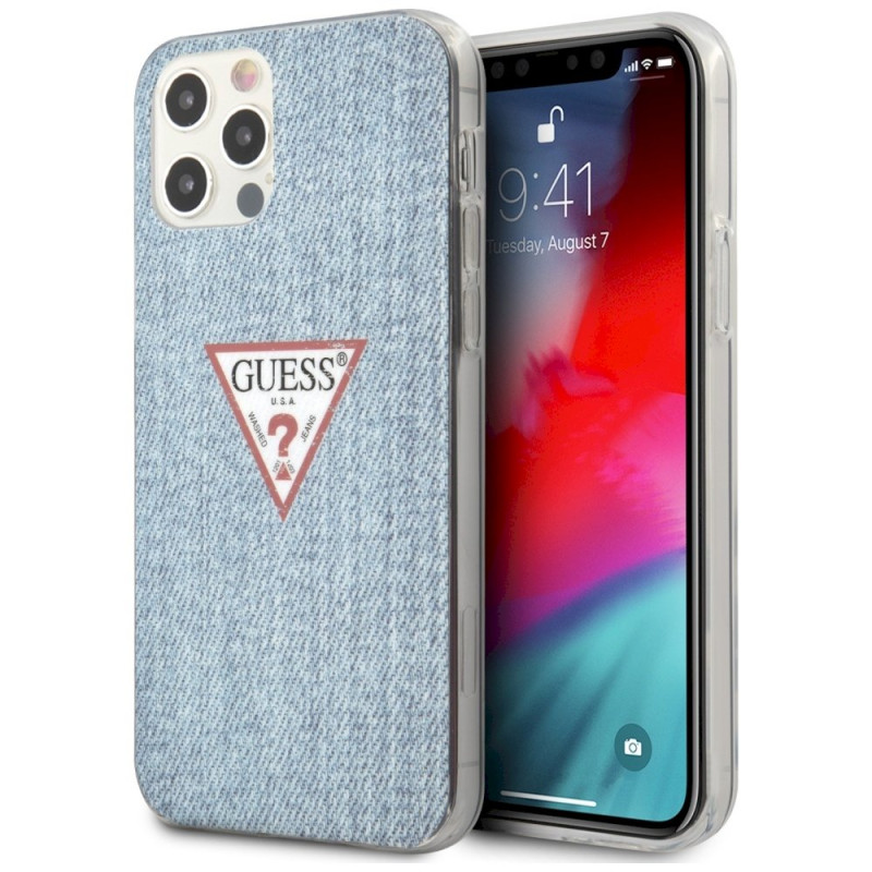 Guess GUHCP12LPCUJULLB Jeans Collection Hardcase for iPhone 12 Pro Max 6,7" / light blue