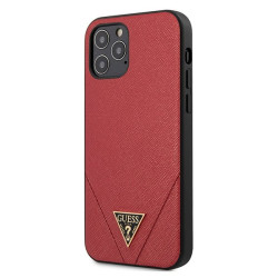 Guess GUHCP12LVSATMLRE Hardcase Saffiano for iPhone 12 Pro Max 6,7" / red