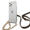 Guess GUHCP12MKC4GSGO Hardcase 4G Gold Chain for iPhone 12/12 Pro 6,1" / transparent