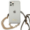 Guess GUHCP12MKC4GSGO Hardcase 4G Gold Chain for iPhone 12/12 Pro 6,1" / transparent