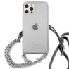 Guess GUHCP12MKC4GSSI Transparent Hardcase 4G Silver Chain for iPhone 12/12 Pro 6,1"