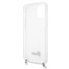 Guess GUHCP12MKC4GSSI Transparent Hardcase 4G Silver Chain for iPhone 12/12 Pro 6,1"