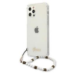 Guess GUHCP12MKPSWH Hardcase for iPhone 12/12 Pro 6,1" / Transparent White Pearl