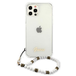 Guess GUHCP12MKPSWH Hardcase for iPhone 12/12 Pro 6,1" / Transparent White Pearl
