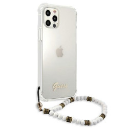 Guess GUHCP12MKPSWH Hardcase for iPhone 12/12 Pro 6,1" / Transparent White Pearl