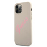 Guess GUHCP12MLSVSGP Silicone Vintage Hardcase for iPhone 12/12 Pro 6,1" / grey pink
