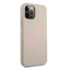 Guess GUHCP12MLSVSGP Silicone Vintage Hardcase for iPhone 12/12 Pro 6,1" / grey pink