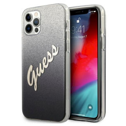 Guess GUHCP12MPCUGLSBK Glitter Gradient Script Hardcase for iPhone 12/12 Pro 6,1" / black
