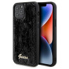 Guess GUHCP12MPSFDGSK Sequin Script Metal Hardcase for iPhone 12/12 Pro 6.1" / black