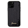 Guess GUHCP12MPSFDGSK Sequin Script Metal Hardcase for iPhone 12/12 Pro 6.1" / black
