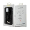 Guess GUHCP12MPSFDGSK Sequin Script Metal Hardcase for iPhone 12/12 Pro 6.1" / black