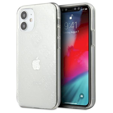 Guess GUHCP12S3D4GTR 4G 3D Pattern Collection Hardcase for iPhone 12 mini 5,4" / transparent