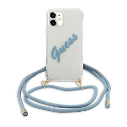 Guess GUHCP12SCRTVSBL Script Vintage hardcase for iPhone 12 mini 5,4" / blue