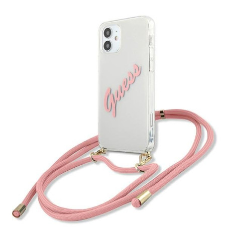 Guess GUHCP12SCRTVSPI Script Vintage Hardcase for iPhone 12 mini 5,4" / pink