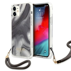 Guess GUHCP12SKSMAGR Marble Collection Hardcase for iPhone 12 mini 5,4" / grey