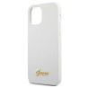 Guess GUHCP12SLSLMGWH Metal Logo Script Hardcase for iPhone 12 mini 5,4" / white