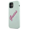 Guess GUHCP12SLSVSBF Silicone Vintage Hardcase for iPhone 12 mini 5,4" / blue fuschia