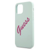Guess GUHCP12SLSVSBF Silicone Vintage Hardcase for iPhone 12 mini 5,4" / blue fuschia