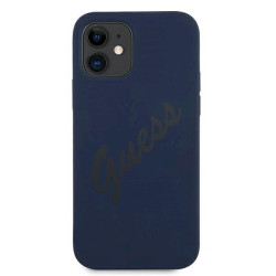 Guess GUHCP12SLSVSBL Script Vintage hardcase for iPhone 12 mini 5,4" / blue