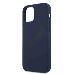 Guess GUHCP12SLSVSBL Script Vintage hardcase for iPhone 12 mini 5,4" / blue