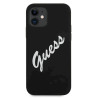Guess GUHCP12SLSVSBW Silicone Vintage Hardcase for iPhone 12 mini 5,4" / black white