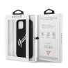 Guess GUHCP12SLSVSBW Silicone Vintage Hardcase for iPhone 12 mini 5,4" / black white